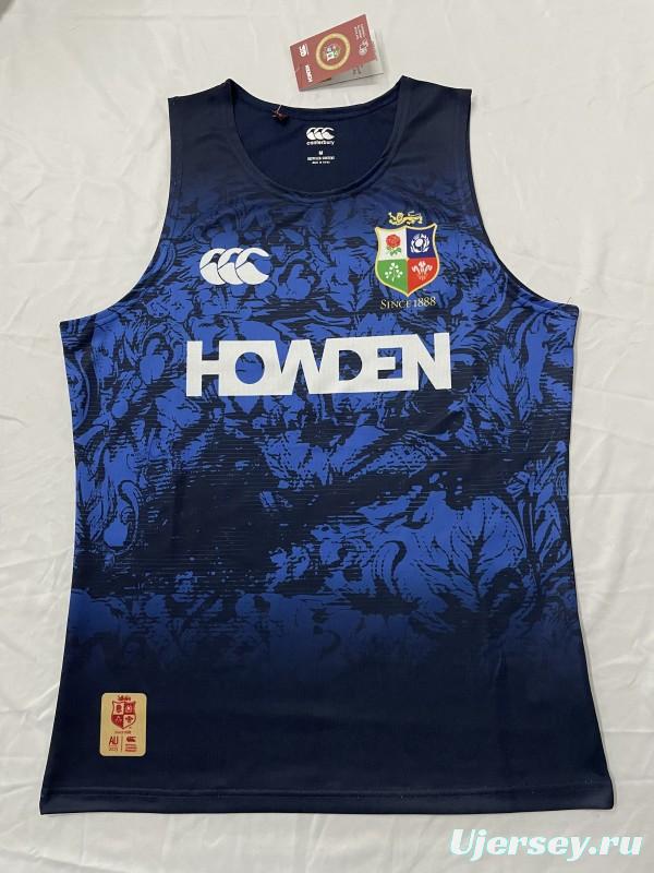 2025 British & Irish Lions Navy with Blue Pattern Singlet