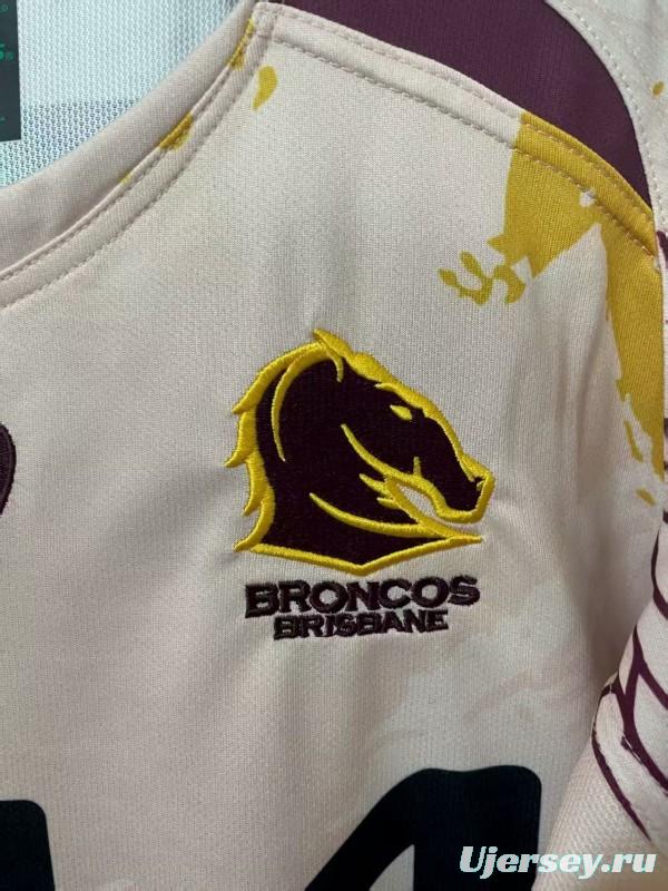 25/26 Brisbane Broncos White with Indigenous Art Jersey
