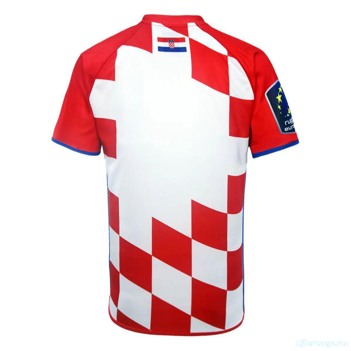 2026 Croatia Red and White Checkerboard Pattern Jersey