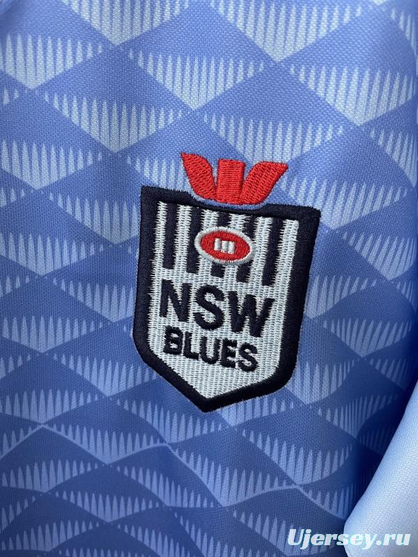 2026 NSW Blues Sky Blue to Navy Blue Gradient with Diamond Pattern Jersey