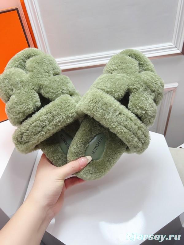 H Erijus Shoes 2025 Spring Summer Collection Genuine Fur Slippers - LY00270