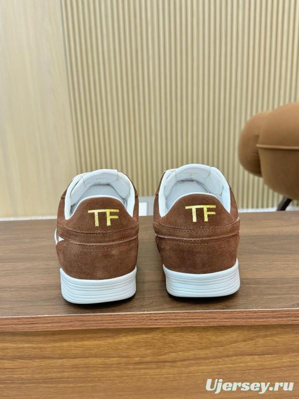 TOM FORD 2025 SS Casual Shoes with Classic Color Blocking and Imported Leather Insole - AS00350