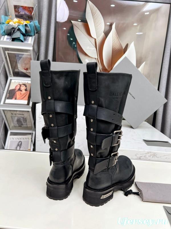 Balenciaga Paris 25FW Venom High-Top Boots Punk Style Motorcycle Ankle Boots 15 Inch - LY00520