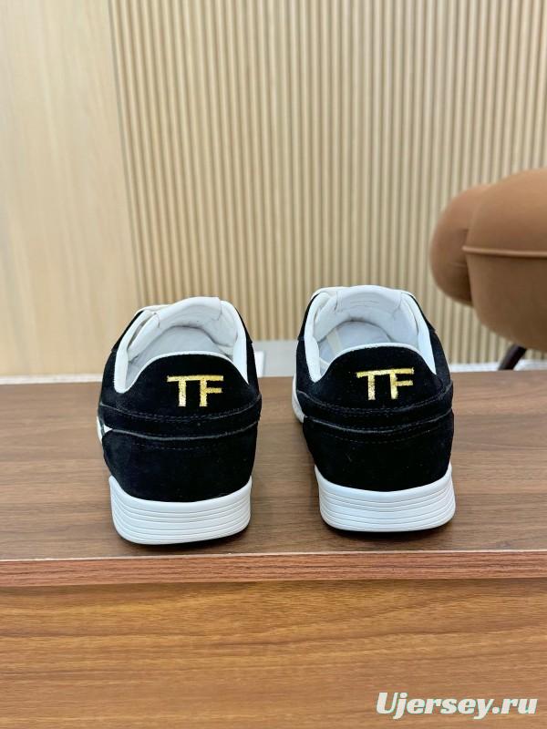 TOM FORD 2025 SS Tom Casual Shoes with Classic Color Blocking and Imported Leather Insole - AS00350