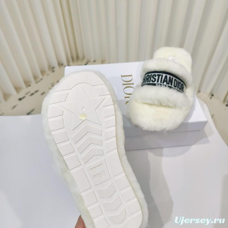 Dior Metal Buckle Wool Slippers Collection - LY00280