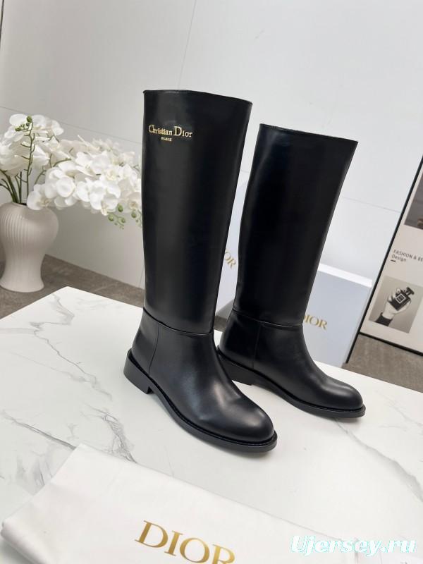 Dior 2025 SS Retro British Style Brogue New Knight Boots - LY00460