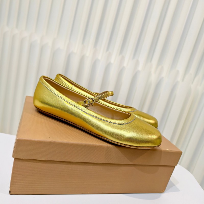 Gianvito Rossi Bohemian Style Flat Ballet Shoes with Simple Buckle Strap - LY00310