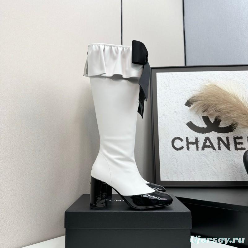 Chanel 2025/SS Bow Detail Block Heel Boots - LY00600