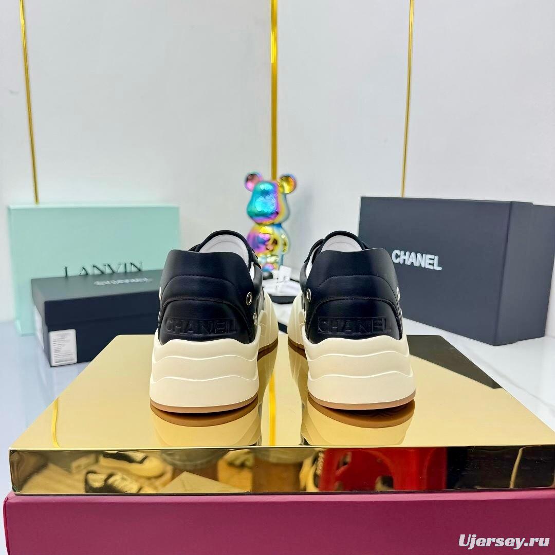 Chanel 2025 SS Loafers Panda Shoes Original Calfskin Casual Sneakers - LY00320