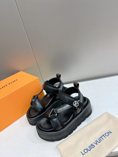 Lv 2025/SS Latest High-End Fashion Versatile Platform Sandals - LY00