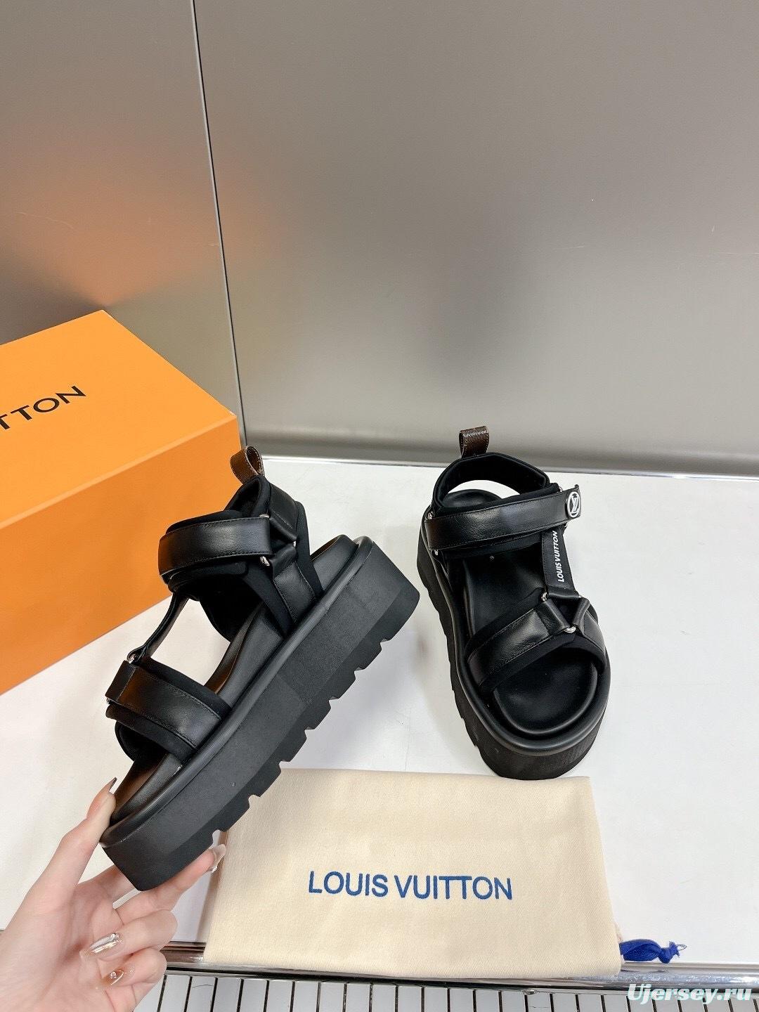 Lv 2025/SS Latest High-End Fashion Versatile Platform Sandals - LY00