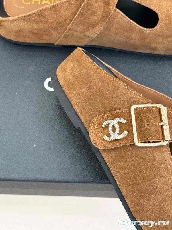 Chanel 2025 SS Minimalist Retro Birkenstock Sandals Half-Drag - KFY00280