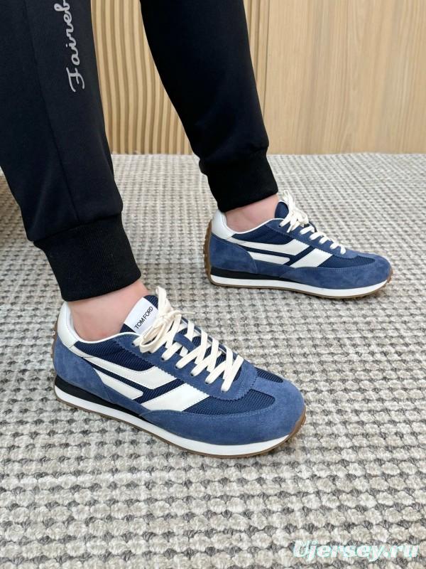 TOM FORD 2025 Spring Summer Fashion Casual Shoes with Classic Color Blocking and Imported Leather Insole - AS00350