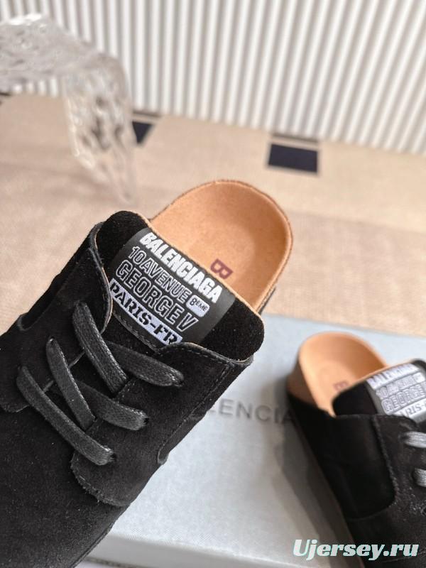 Balenciaga Birkenstock Boston Closed-Toe Soft Footbed Platform Sandals - AS00260