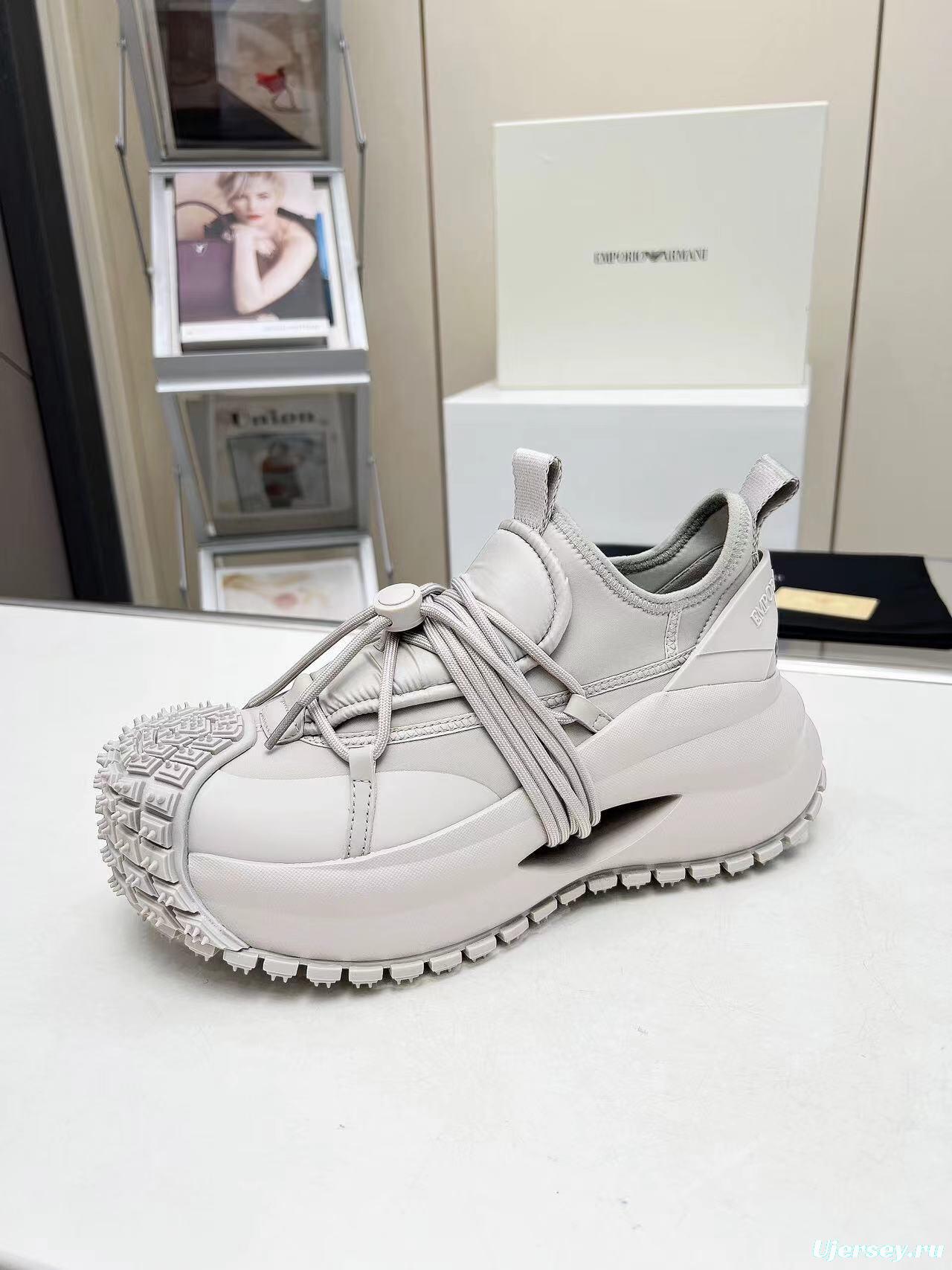 Armani 2025 SS Men's Sneakers with Tire Sole and Drawstring Design - LY00420