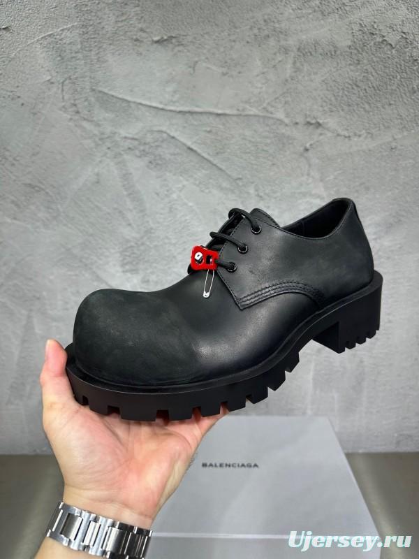 Adidas Derby Shoe, Slightly Asymmetrical Round Toe Lace-Up, Imported Cowhide Leather - AS00460