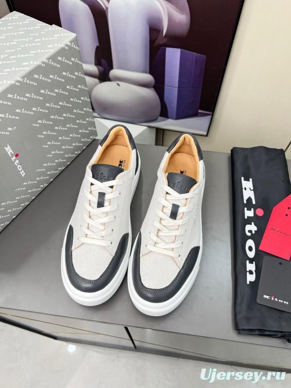 Kiton Spring Summer 2025 Lace-Up Old Money Casual Men's Shoes - KFY00320