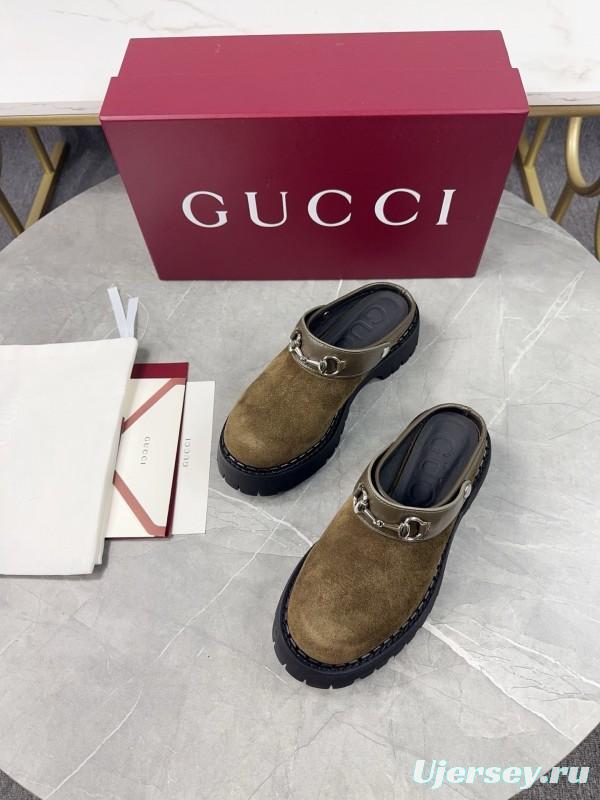 Gucci 2025/SS Double GG Grooved Platform Loafers - KFY00280