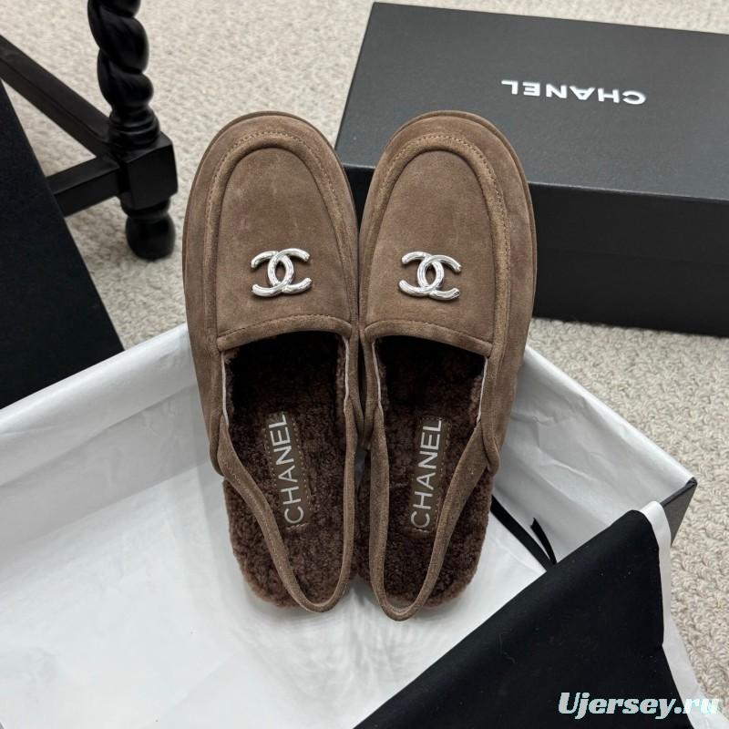 Chanel 2025/ss Teddy Fur Loafers - KFY00300