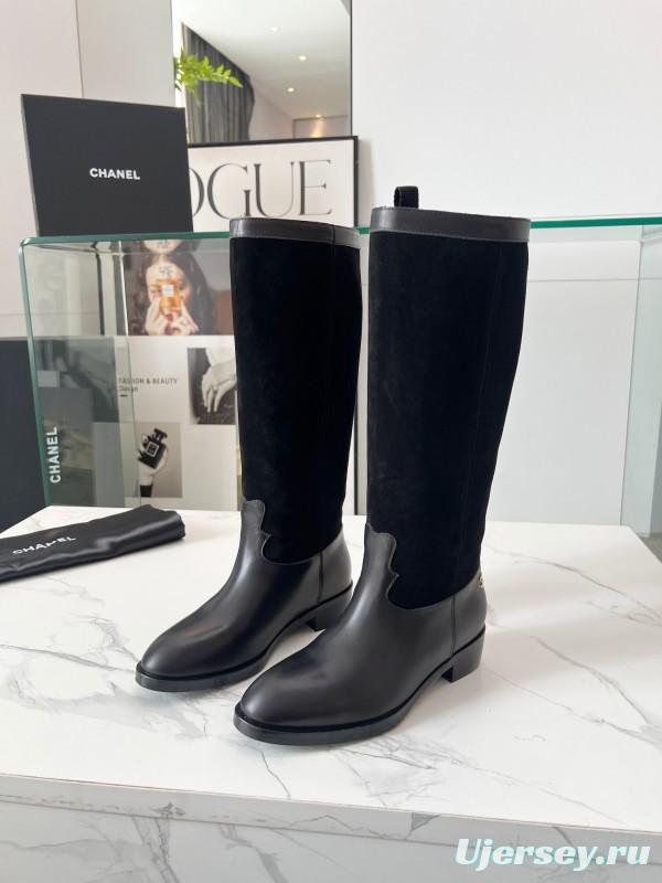 Adidas 2025 SS Suede Patchwork Chelsea Riding Boots Western Cowboy Boots - ModelX