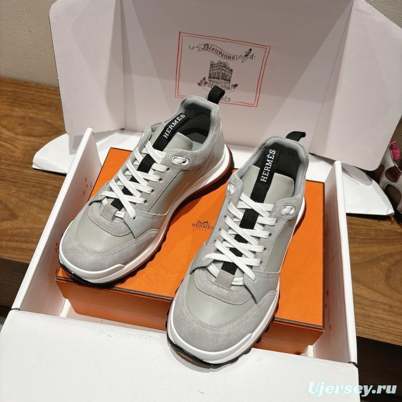 Hermès 2025/SS Autumn Winter New Boot-Type Shoes with British Color Blocking Design - AS00410