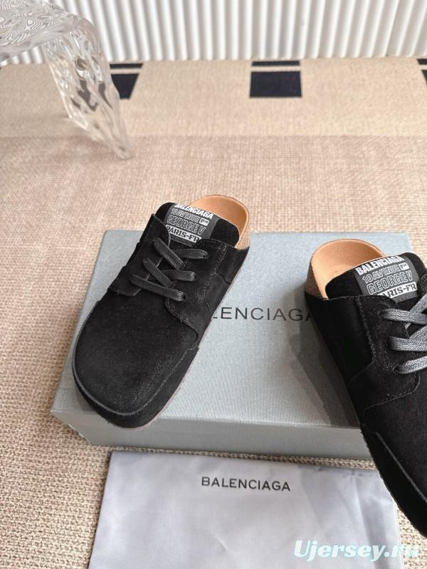 Balenciaga Birkenstock Boston Closed-Toe Soft Footbed Platform Sandals - AS00260