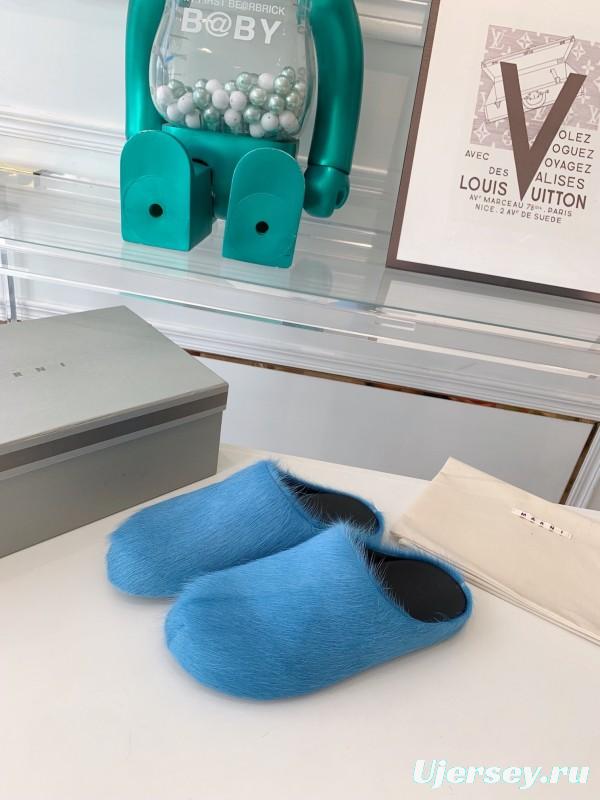 Marni 2025/SS Mule Shoes with Pony Hair - LY00