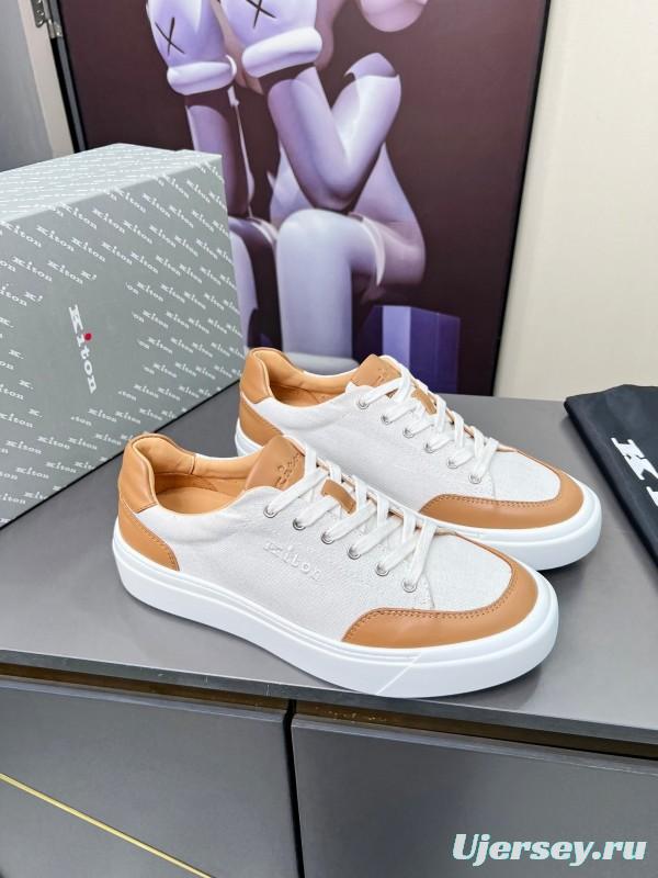 Kiton 2025 SS Tie-Detail Old Money Style Casual Men's Shoes - KFY00320