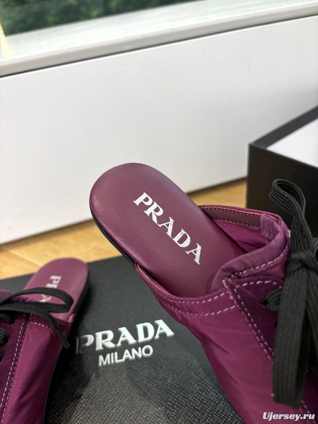 Prada Metal Toe Thin Sole Trainer Casual Shoes - LY00270