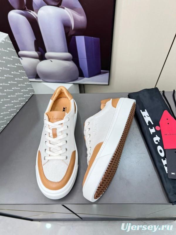 Kiton 2025 SS Tie-Detail Old Money Style Casual Men's Shoes - KFY00320