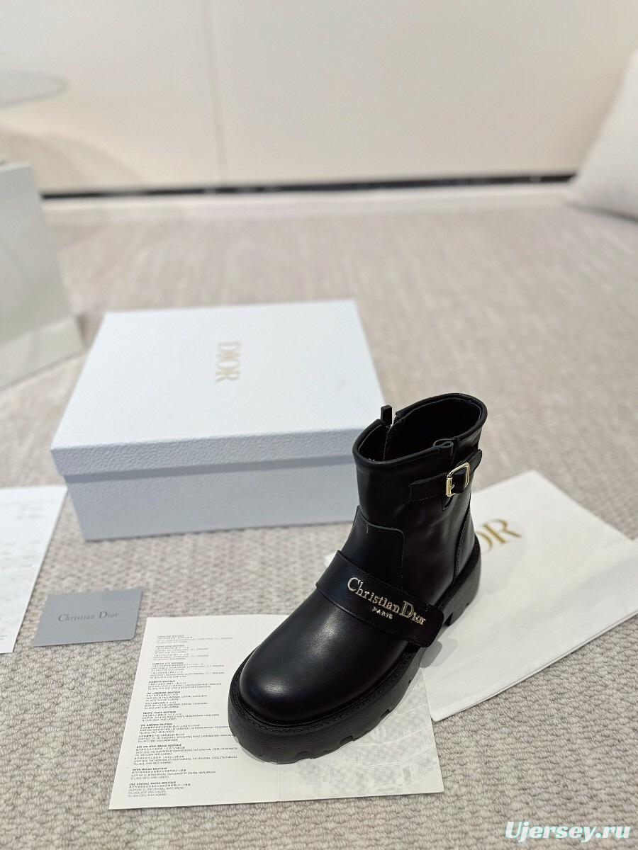 DIOR CHRONO Ankle Boots with CD Logo and Branded Zipper - LY00340