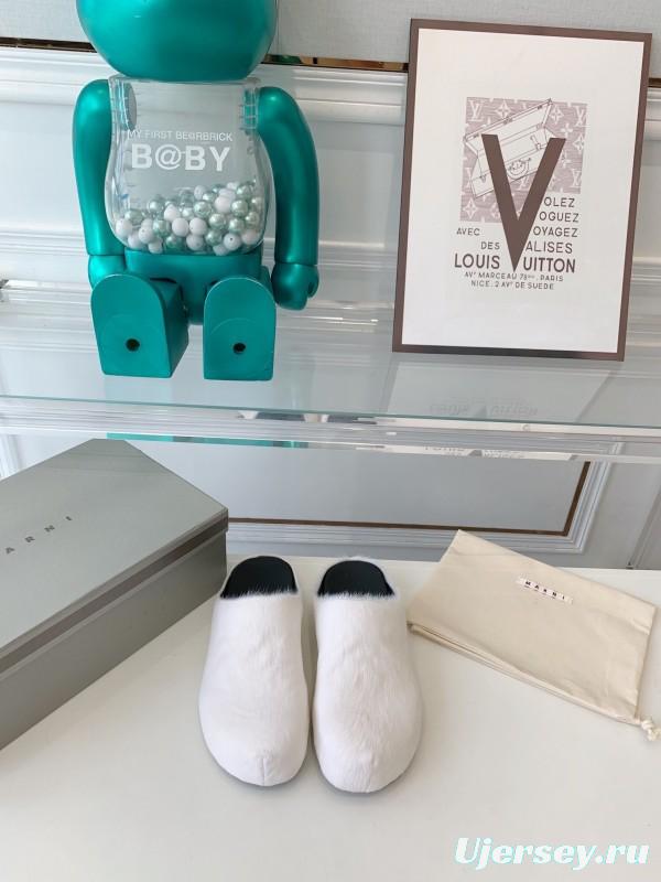 Marni 2025/SS Mule Shoes with Horsehair Design - LY00