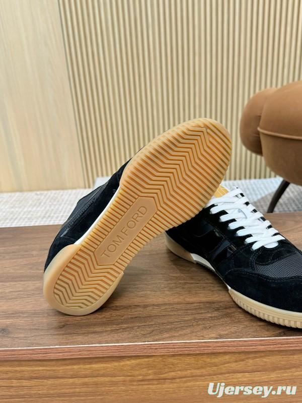 TOM FORD 2025 SS Casual Shoes with Classic Color Blocking and Imported Leather Insole - AS00350