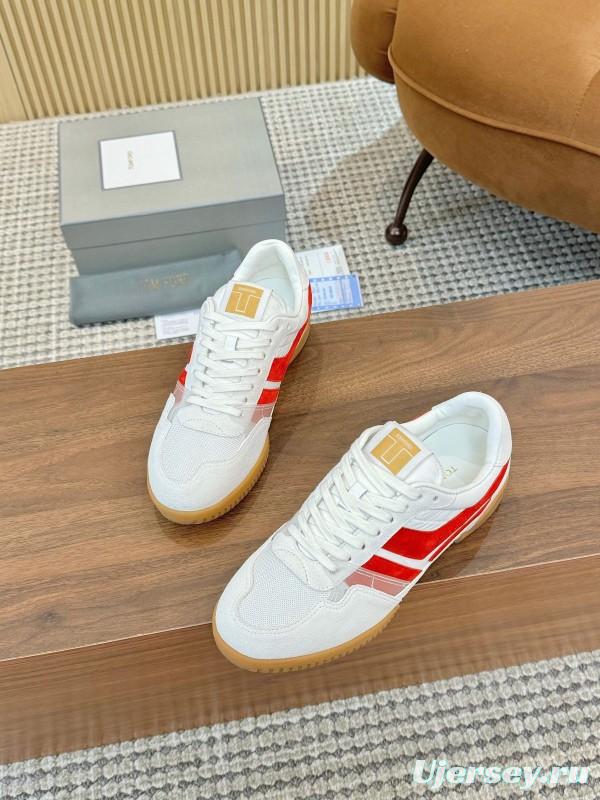 TOM FORD 2025 SS Casual Shoes with Classic Color Blocking and Imported Leather Insole - AS00350