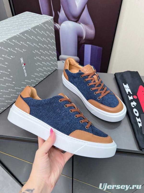 Kiton 2025/SS Tie-Detail Old Money Style Casual Men's Shoes - KFY00320