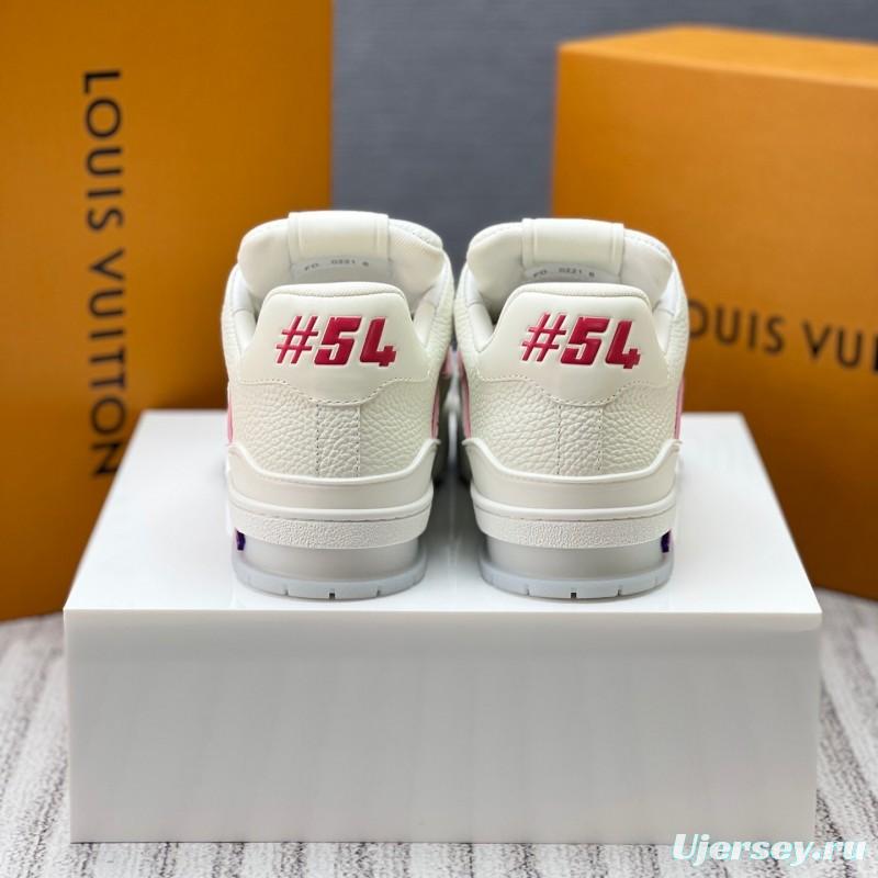 Louis Vuitton Trainer Retro Basketball-Inspired Sneakers with Mixed Materials - LY00430