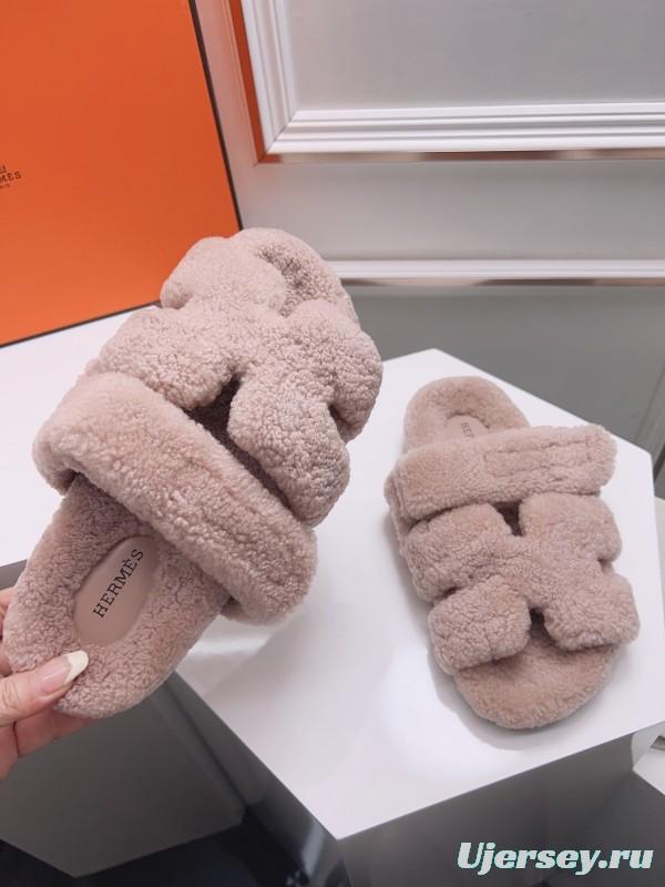 H Erijus Shoes 2025/SS Teddy Wool Slippers - LY00270