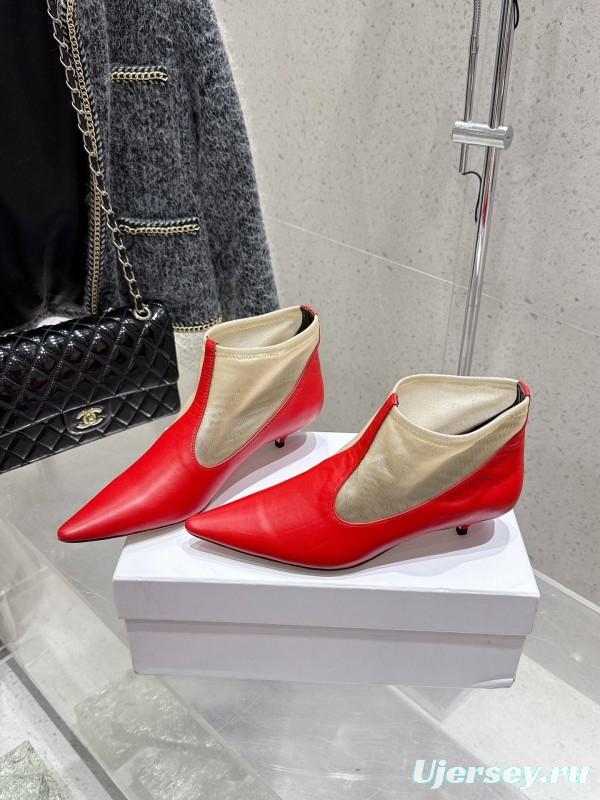 THEROW 2025SS French Retro Minimalist Style Mesh Kitten Heel Sandals - KFY00320