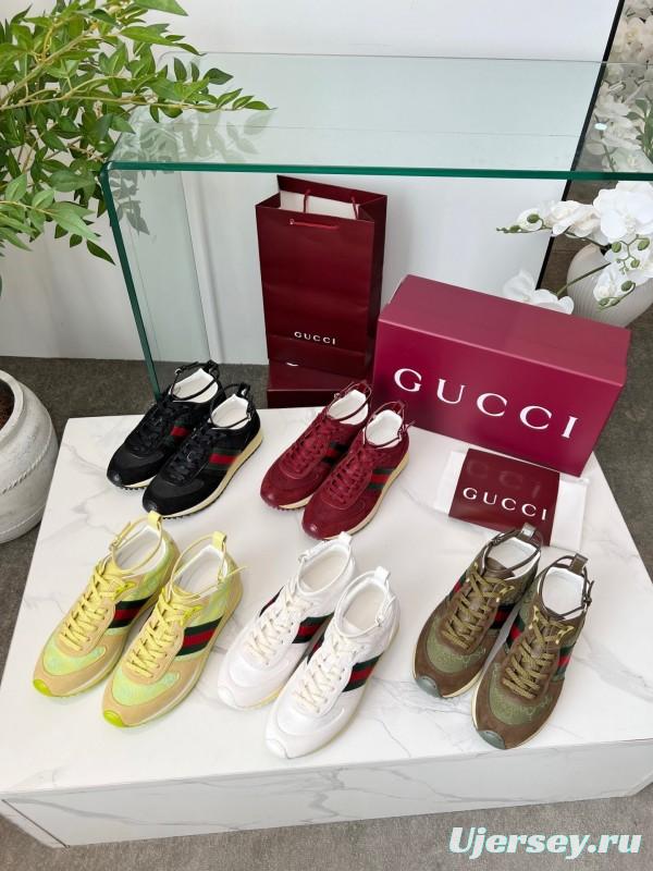 Gucci Women's Casual Shoes with GG Supreme Print and Metal Bit - AS00330