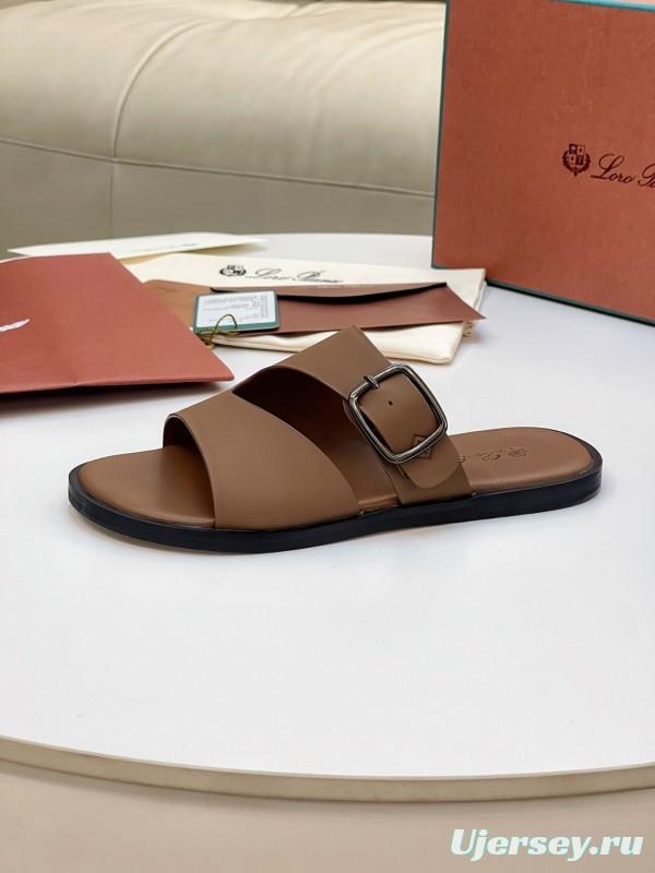 Loro Piana 2025 SS Men's Spring Summer Slippers with High-Quality Stitching and Comfortable Sole - AS00250