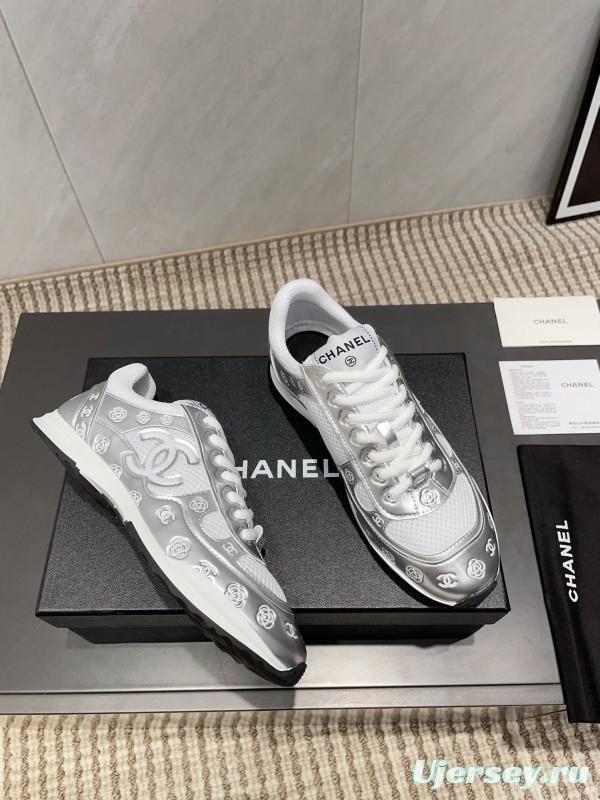 Chanel Silver Horn King II Casual Series Sports Shoes - KFY00330