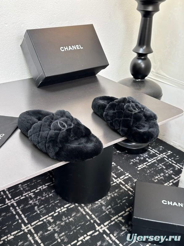 Chanel 2025 SS Fashion Fur Slippers - LY00250