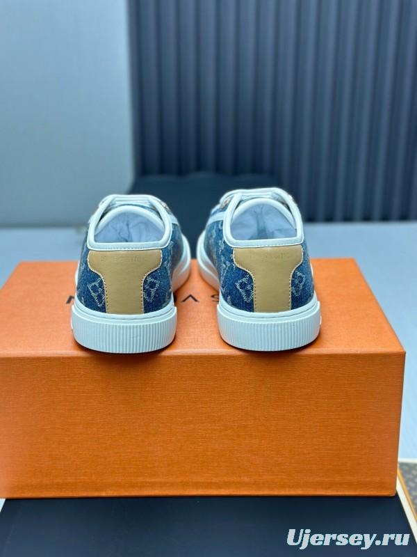 Louis Vuitton Time Out Series Animal Print Casual White Sneakers - AS00260