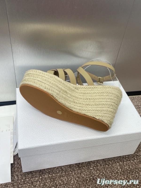 Dior D-Club Jelly Color Hollow Layered Cross Strap Platform High Heel Women's Shoes - KFY00290