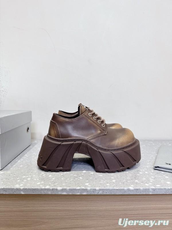 Smfk 2025 SS Collection Platform Derby Shoes with Thick Sole - LY00260