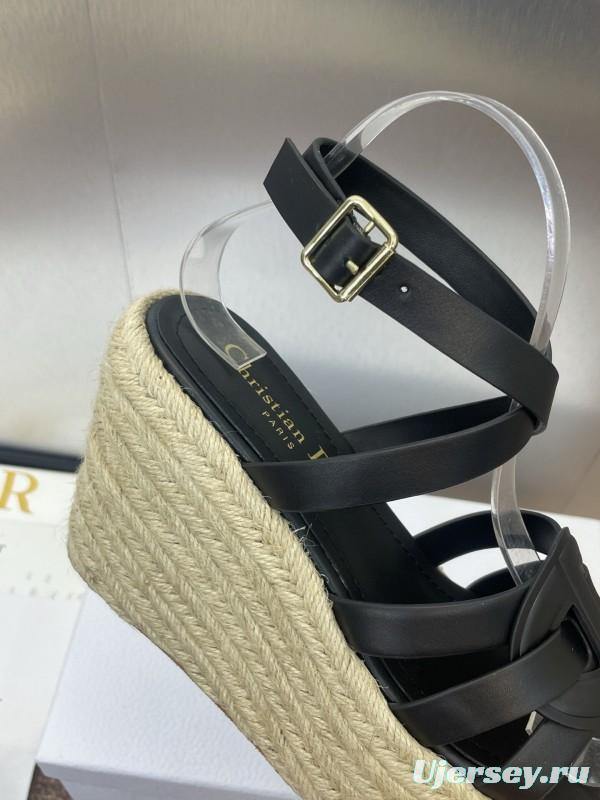 Dior D-Club Jelly Color Hollow Layered Cross Strap Platform High Heel Women's Shoes - KFY00290