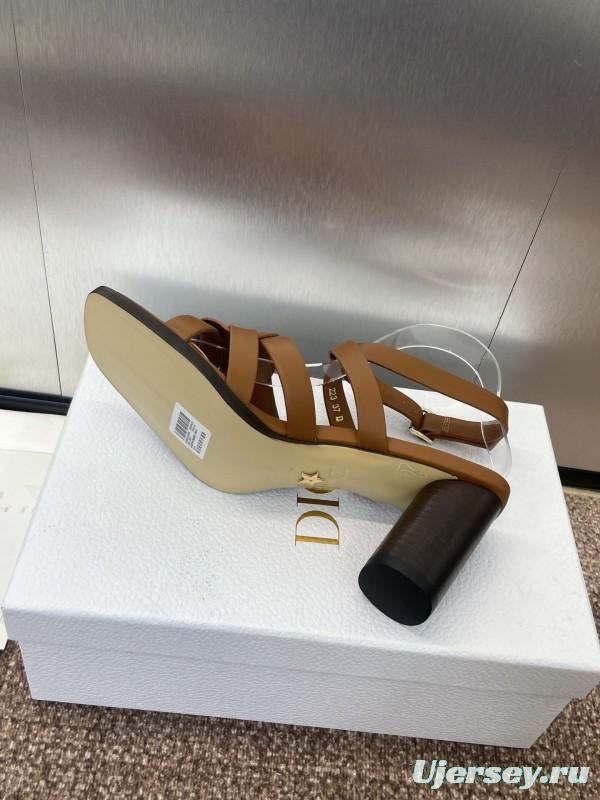 Dior D-Club Jelly Color Hollow Layered Cross Strap High Heel Women Shoes - KFY00290