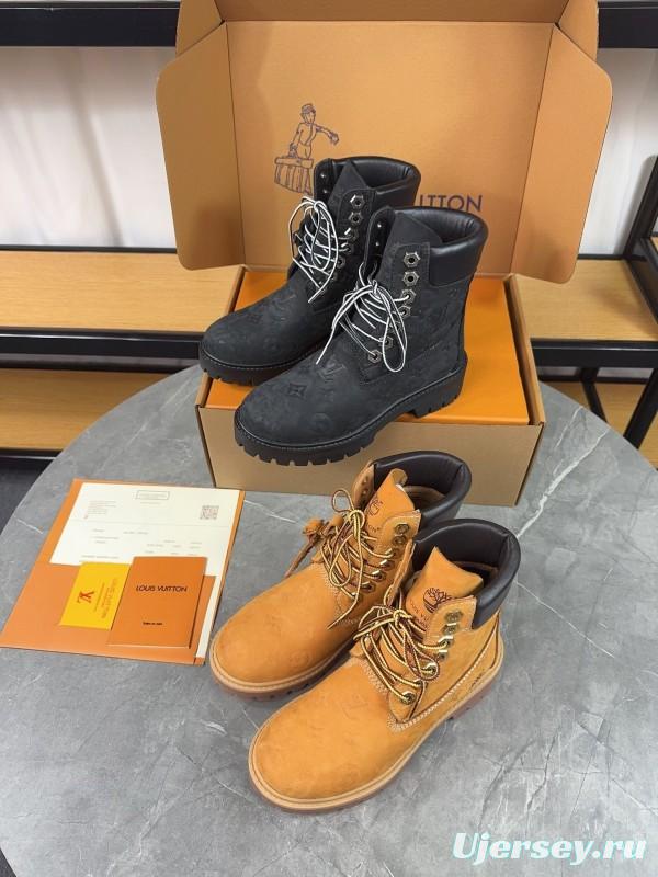 Timberland x LV Monogram Ankle Boots Waterproof Suede - LY00380