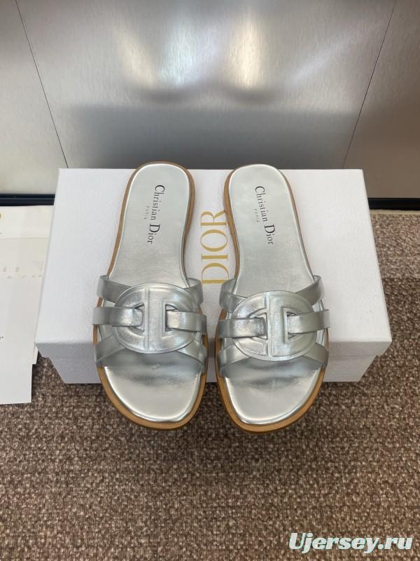 Dior D-Club Jelly Color Hollow Layered Cross Strap Women's Sandals - KFY00280