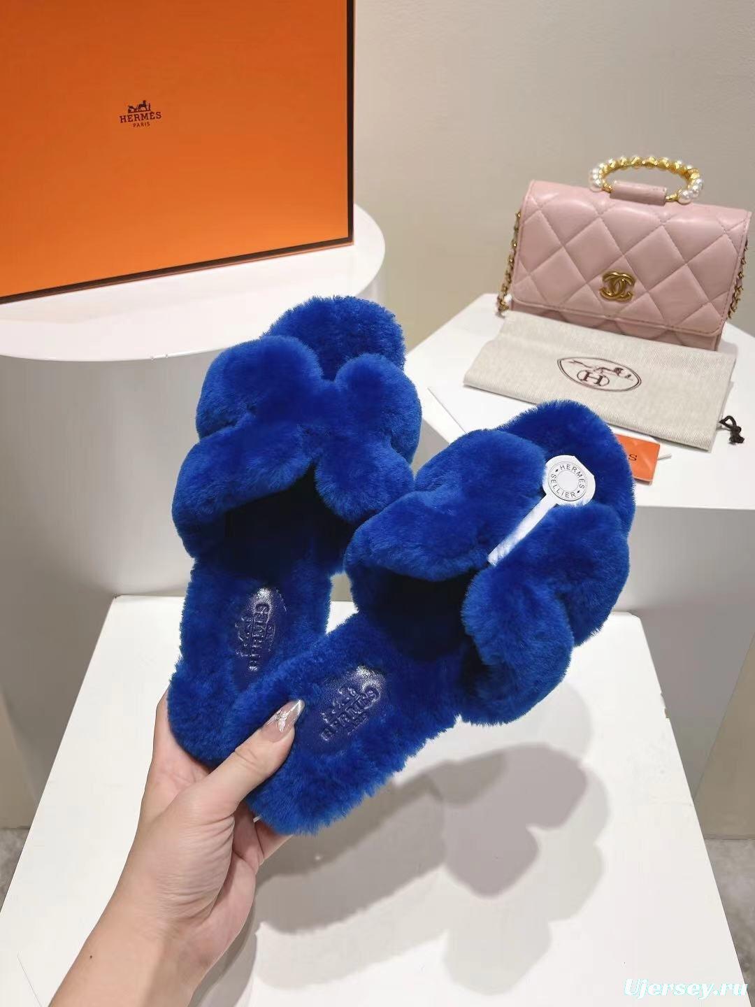 Hermès 2025 SS Love Slipper Flat Wool Slipper - LY00240